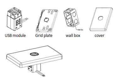 Dual USB charger parts